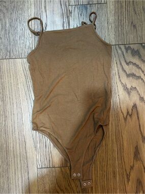 wild fable Brown Ribbed Girls' One-Piece Bodysuit